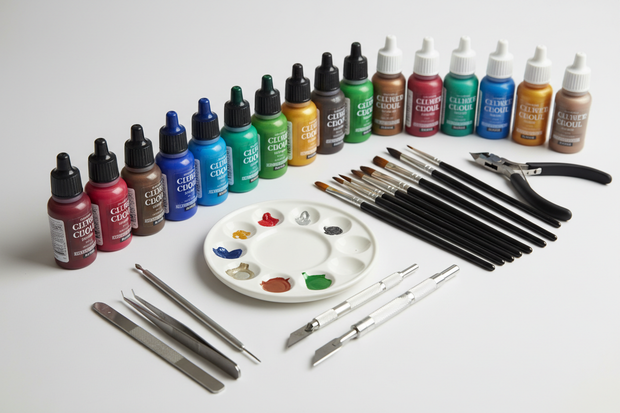 Miniature hobby paint and accessories
