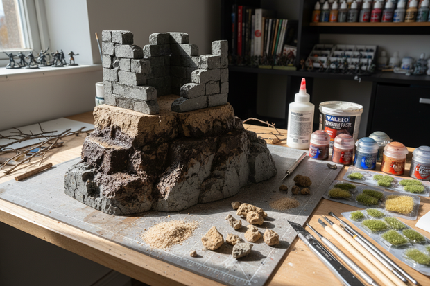 Miniature terrain building supplies
