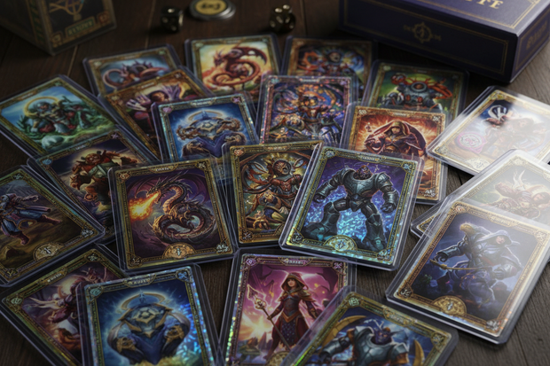 trading cards and collector card for tcg background